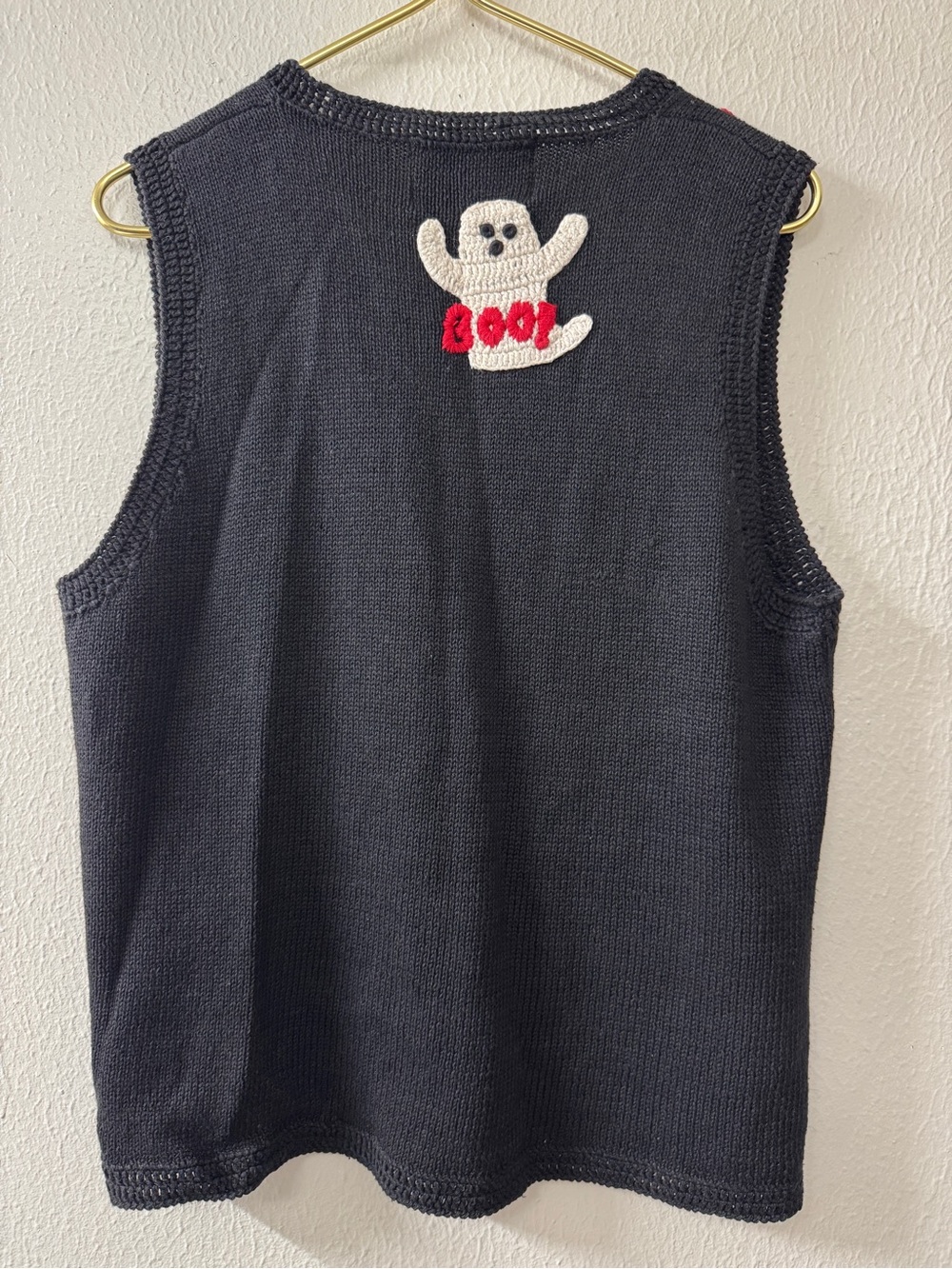 Vintage 90s Eagle’s Eye Handknit Halloween Vest - Picture 8 of 11